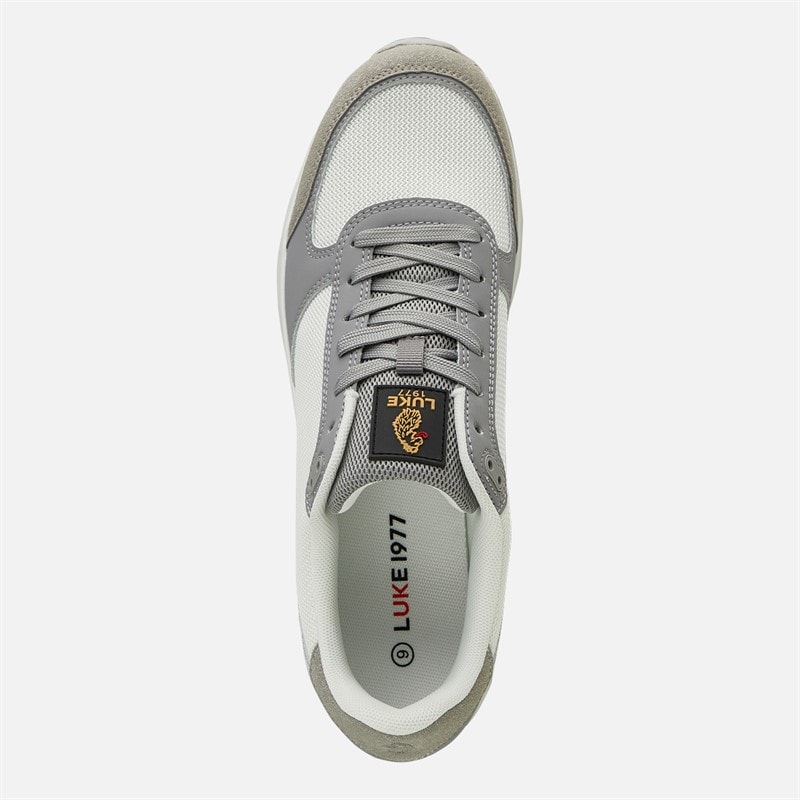 LUKE 1977 Mens Voodoo Ray Trainers White/Grey - Image 4