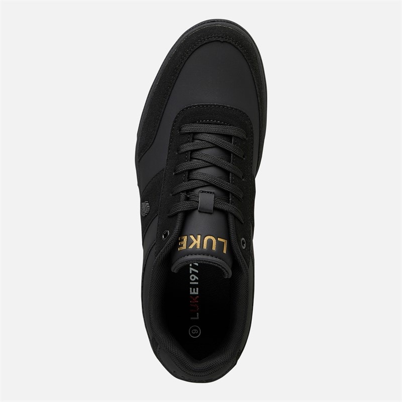 LUKE 1977 Mens Wells Trainers Black - Image 4