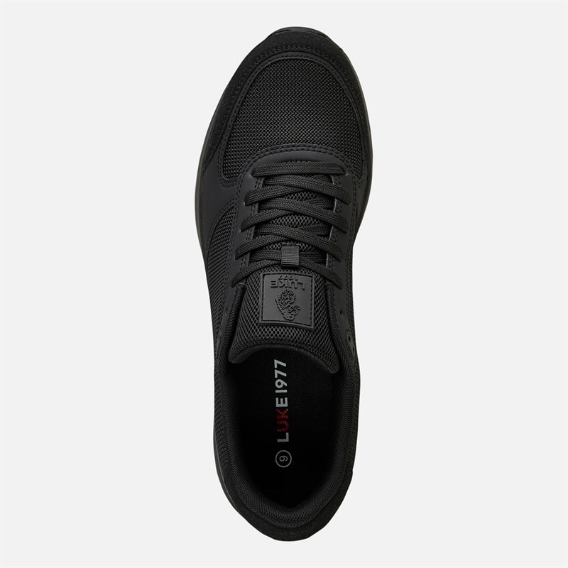LUKE 1977 Mens Voodoo Ray Trainers Black/Black - Image 4