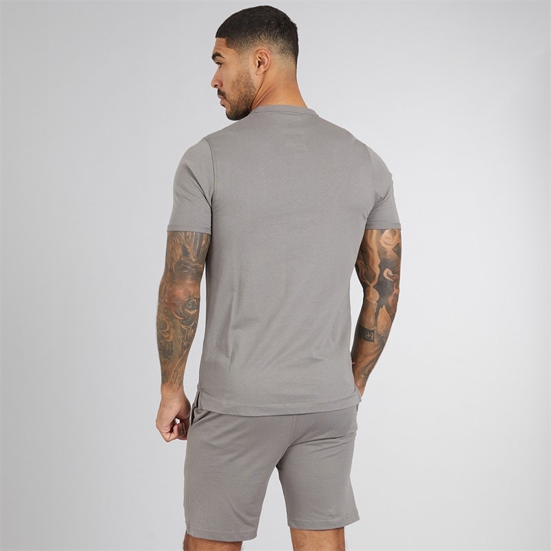 LUKE 1977 Mens Trousersnake T-Shirt And Shorts Set Mid Grey - Image 2