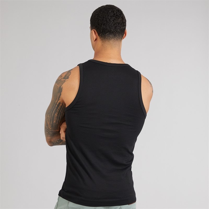 LUKE 1977 Mens Three Pack Reco Vests White/Black/Grey - Image 3