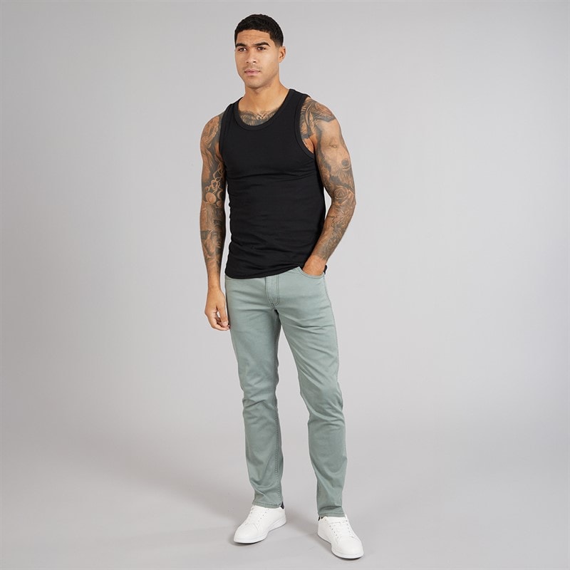 LUKE 1977 Mens Three Pack Reco Vests White/Black/Grey - Image 4