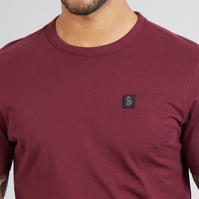 LUKE 1977 Mens Ciruella 2500 T-Shirt Claret - Image 3