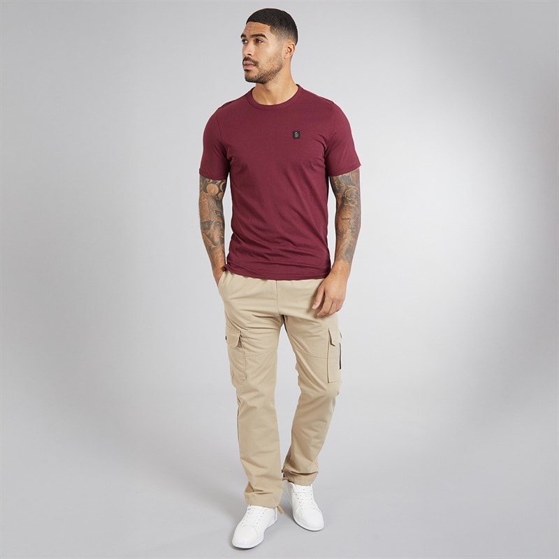LUKE 1977 Mens Ciruella 2500 T-Shirt Claret - Image 4