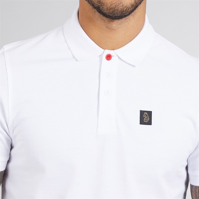 LUKE 1977 Mens Williams 2500 Polo Shirt White - Image 3