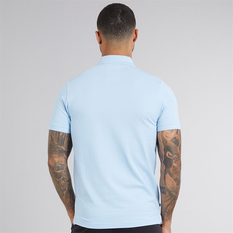 LUKE 1977 Mens Williams 2500 Polo Shirt Sky Blue Skyblue - Image 2