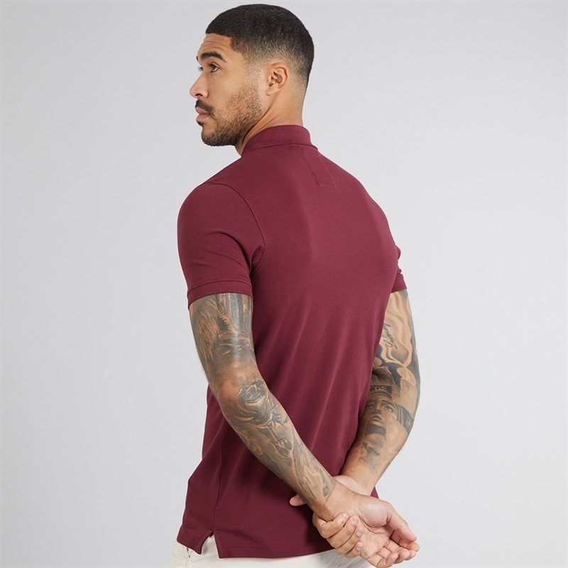 LUKE 1977 Mens Williams 2500 Polo Shirt Claret - Image 2