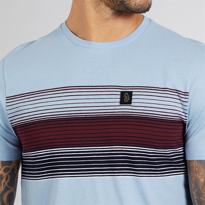 LUKE 1977 Mens Nashville 2500 T-Shirt Sky Blue Skyblue - Image 3