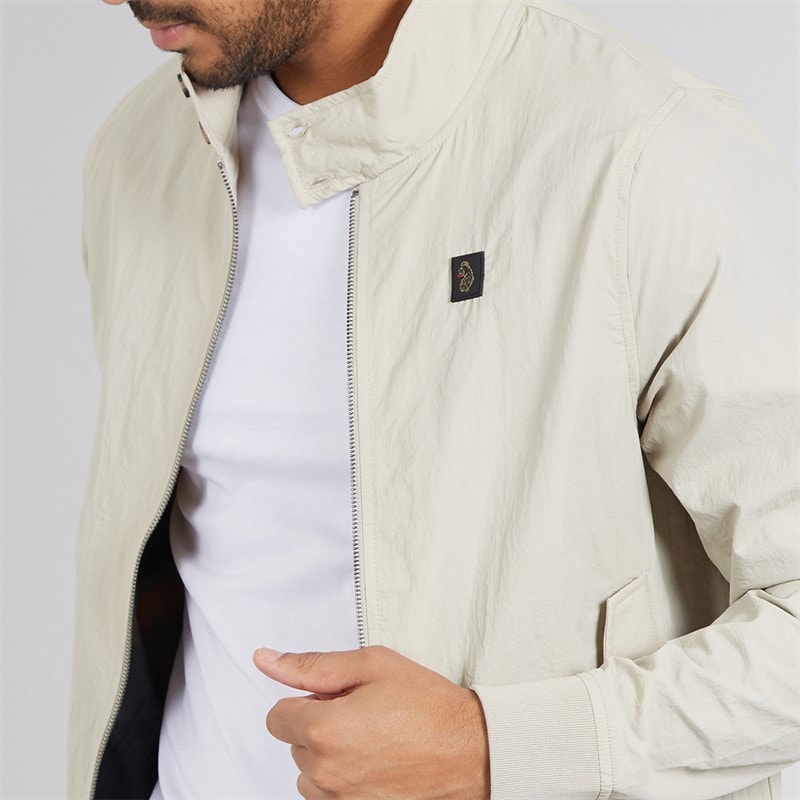 LUKE 1977 Mens Miller Harrington Jacket Stone - Image 5
