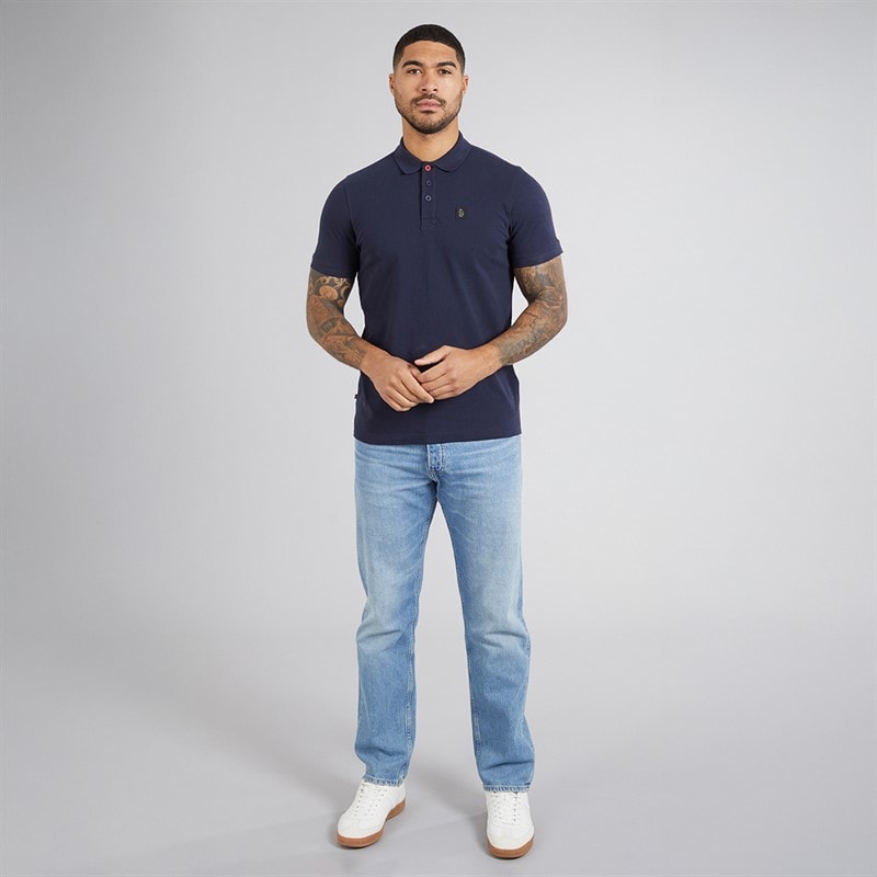 LUKE 1977 Mens Williams 2500 Polo Shirt Navy - Image 4