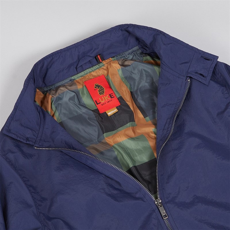 LUKE 1977 Mens Miller Harrington Jacket Navy - Image 3
