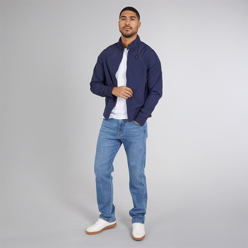 LUKE 1977 Mens Miller Harrington Jacket Navy - Image 4