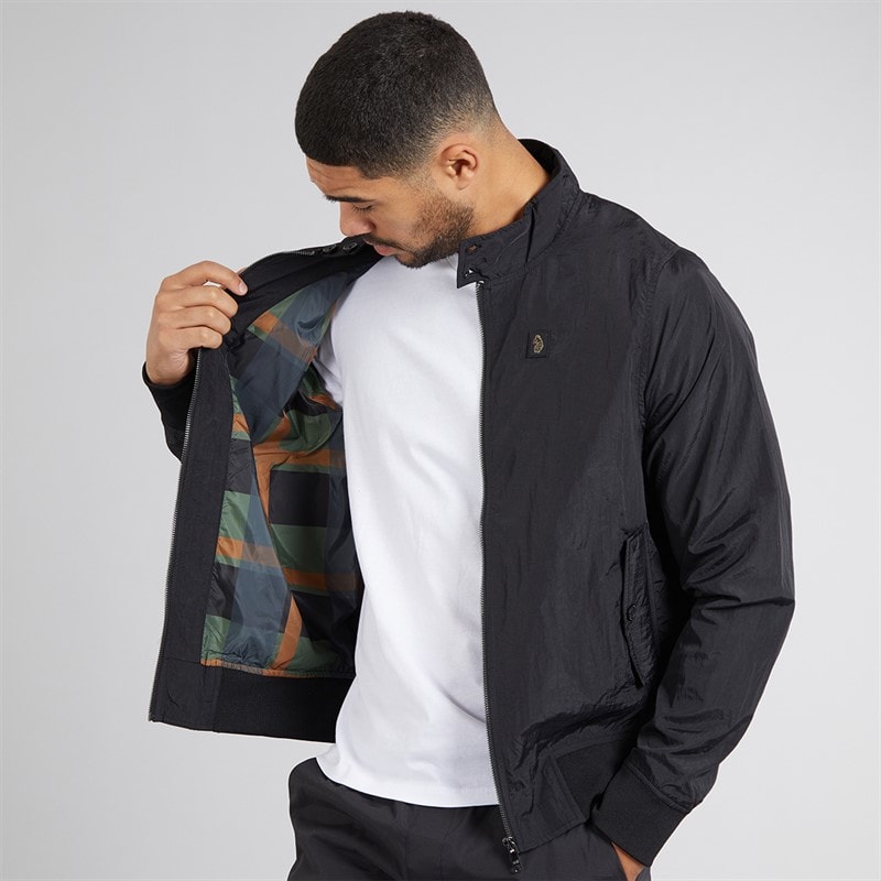 LUKE 1977 Mens Miller Harrington Jacket Black - Image 3