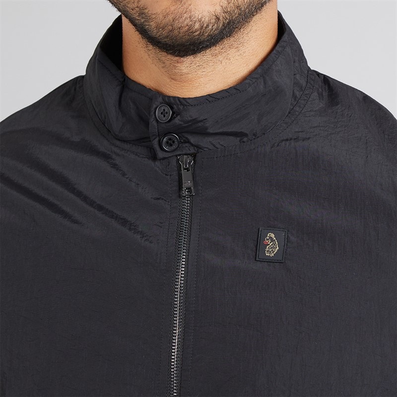 LUKE 1977 Mens Miller Harrington Jacket Black - Image 5