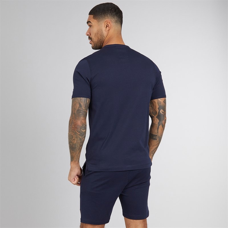 LUKE 1977 Mens Trousersnake T-Shirt And Shorts Set Dark Navy - Image 2