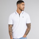 LUKE 1977 Mens Texas Tip Polo Shirt White