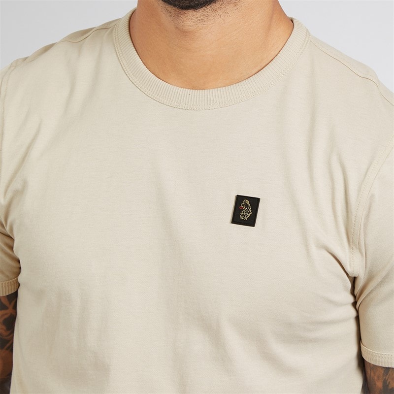 LUKE 1977 Mens Ciruella 2500 T-Shirt Dark Ecru - Image 3