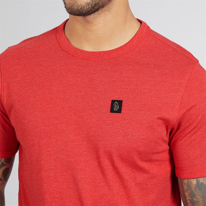 LUKE 1977 Mens Ciruella 2500 T-Shirt Marina Red - Image 3