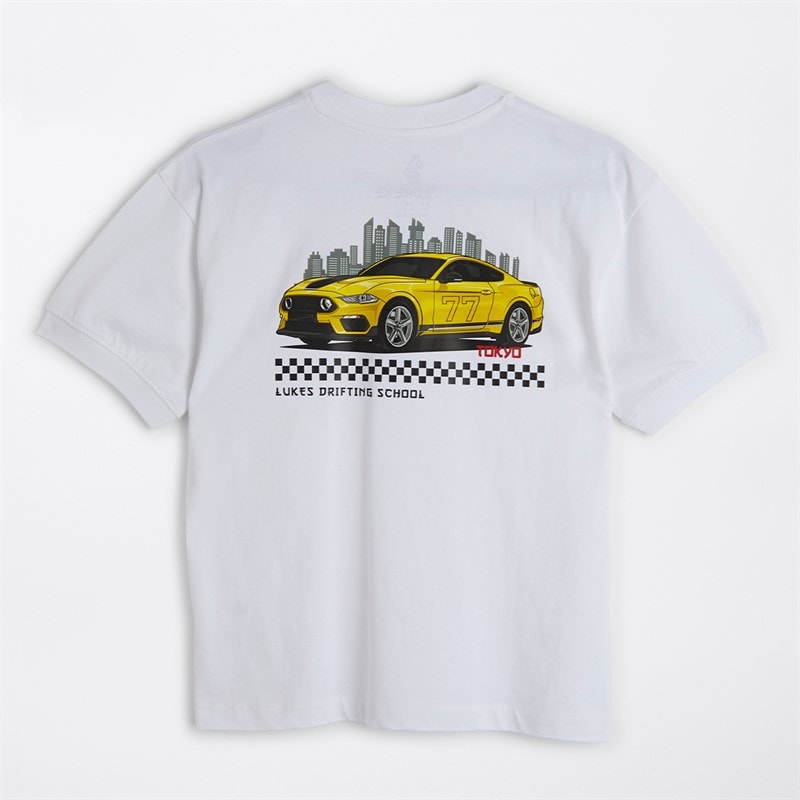 LUKE 1977 Boys Tokyo Drift Three Pack T-Shirts White/Black/White White/Black/ White - Image 3