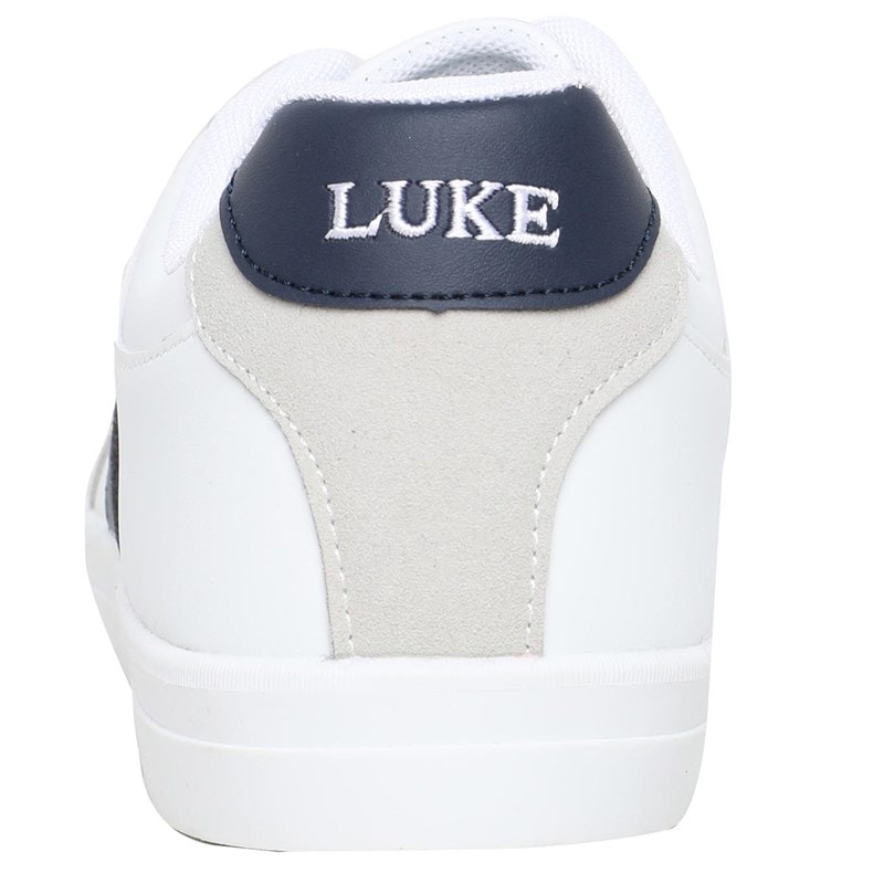 LUKE 1977 Mens Wells Trainers White/Navy - Image 3