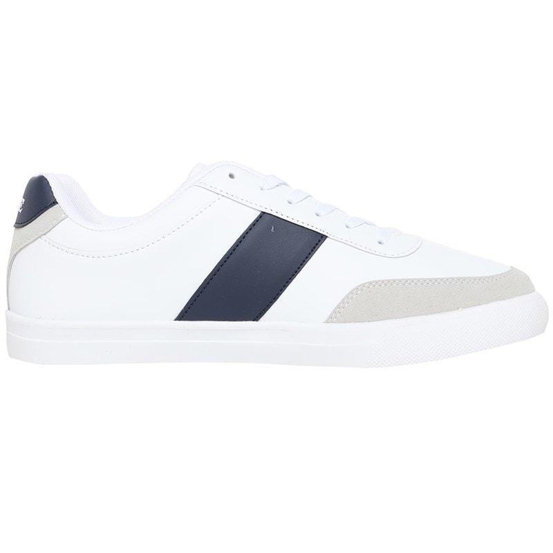 LUKE 1977 Mens Wells Trainers White/Navy - Image 5