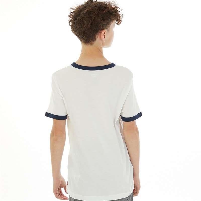 Levi's Boys Batwing Ringer T-Shirt White - Image 2