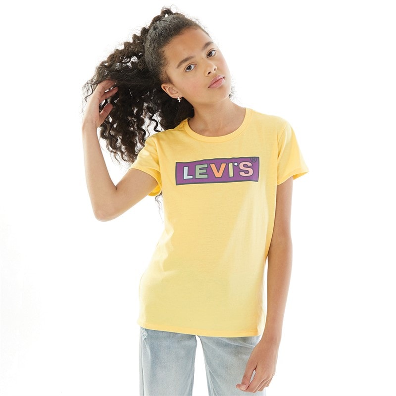 Levi's Girls Short Sleeve Graphic T-Shirt Yellow - Image 1