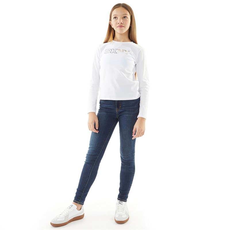 Levi's Girls 720 High Rise Super Skinny Jeans Resilient Blue - Image 4
