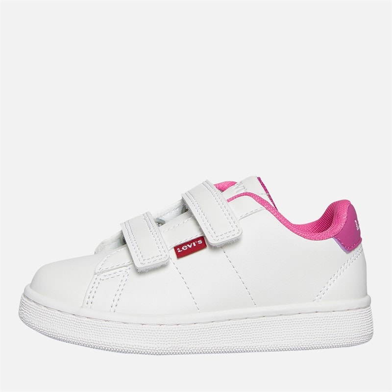 Girls Bell Mini Trainers White/Fuxia