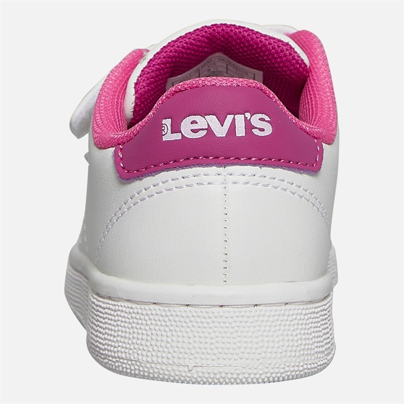 Levi's Girls Bell Mini Trainers White/Fuxia - Image 3