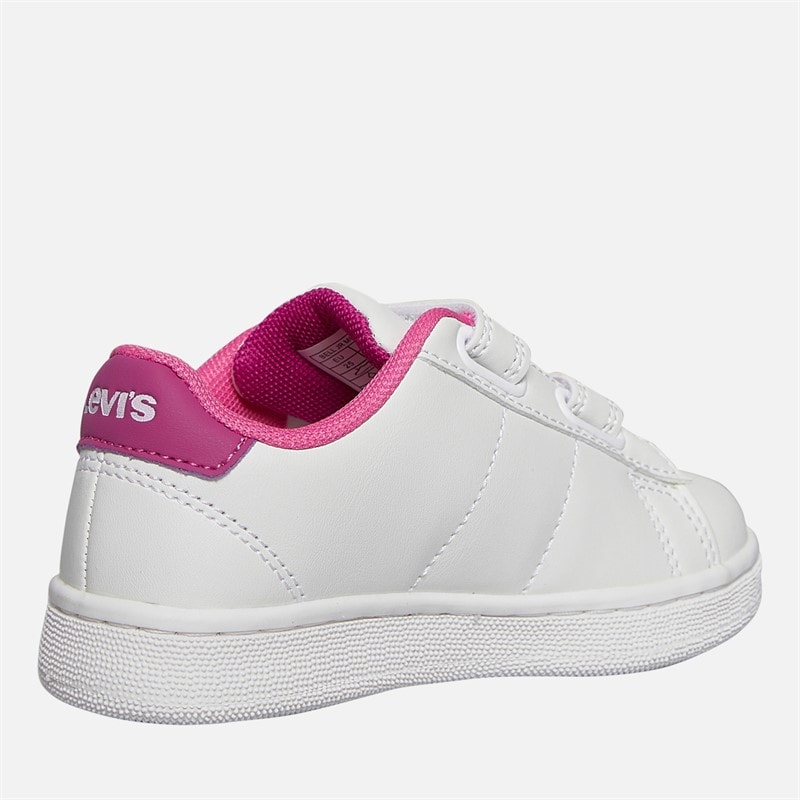 Levi's Girls Bell Mini Trainers White/Fuxia - Image 5