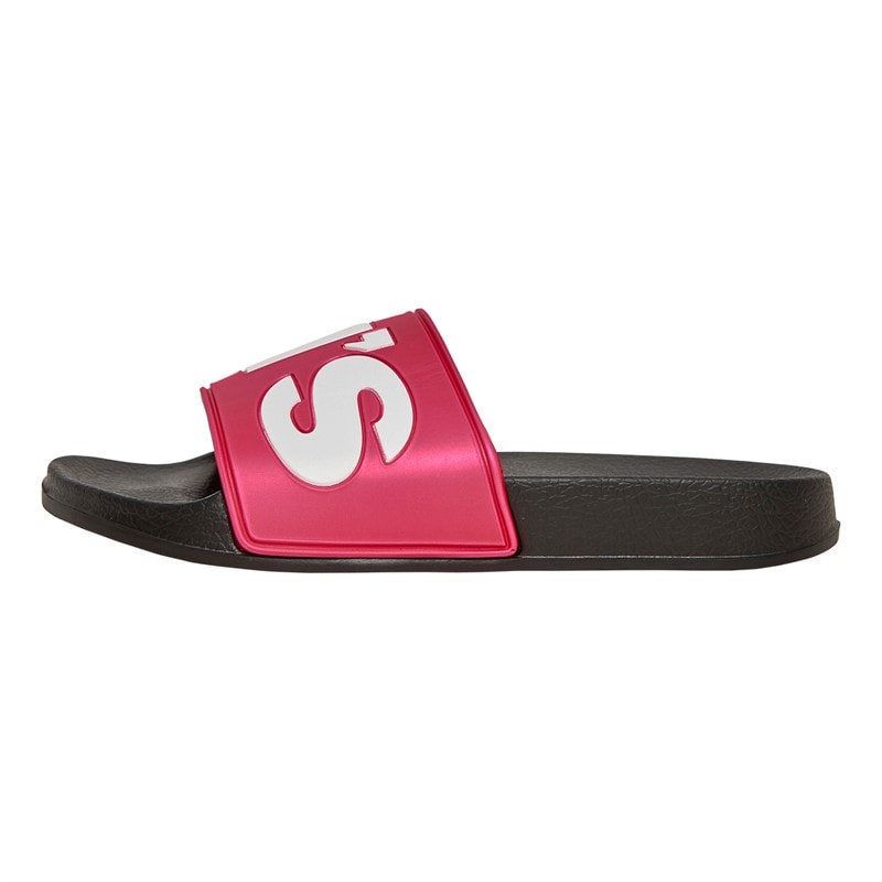 Levi's Junior  Girls June Logo Sliders Lilac/Black - Image 2