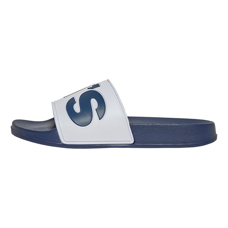 Levi's Junior Boys June Logo Sliders White/Navy - Image 2
