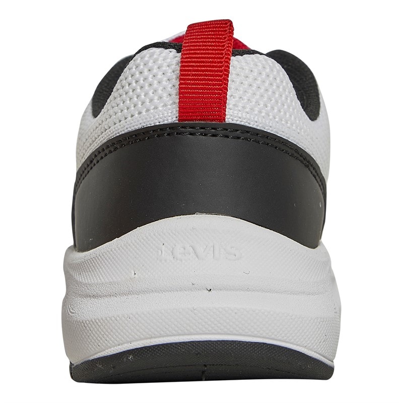 Levi's Infant Boys Hudson Mini Trainers White Black Red - Image 3