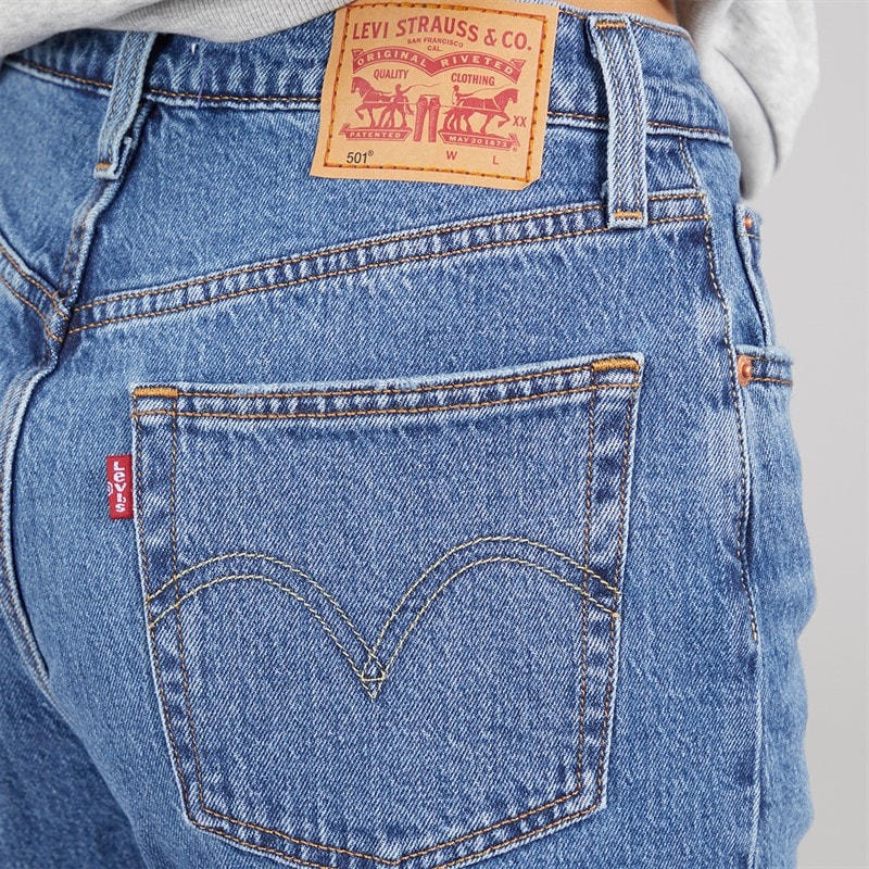 Levi's Womens 501 Straight Fit Jeans Salsa In Sequence - Image 3