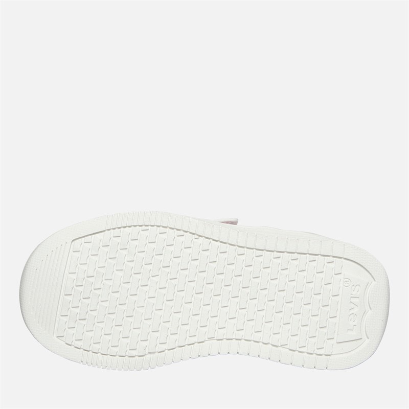 Levi's Girls Kick Mini Trainers White/Lilac/Blue - Image 2