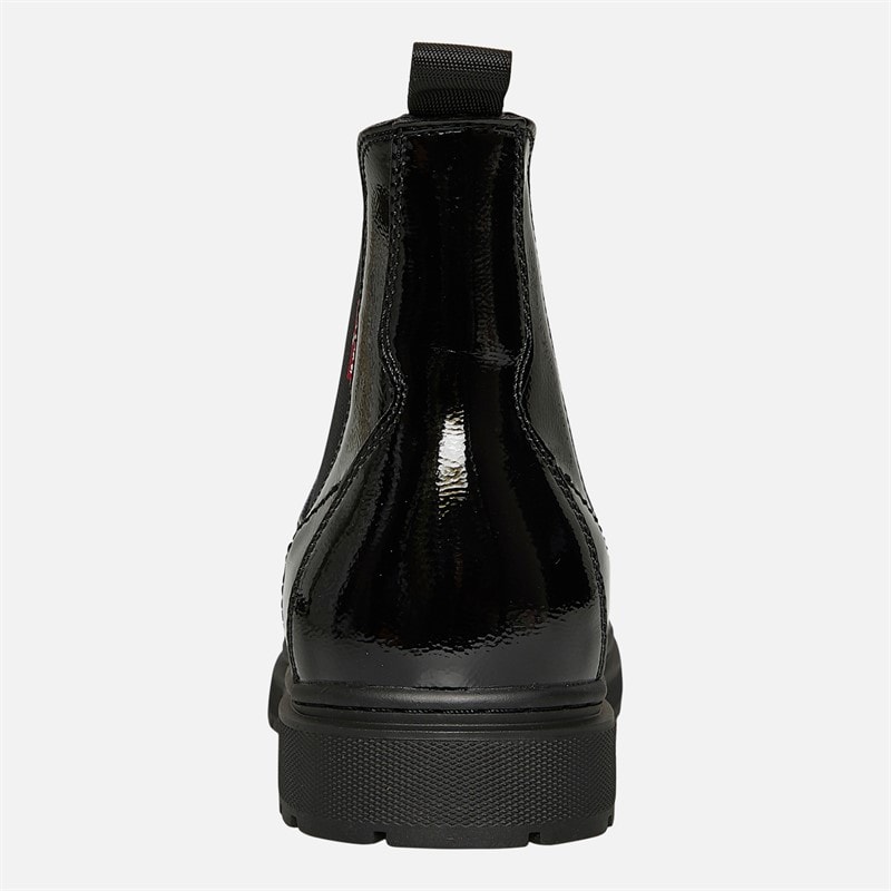 Levi's Junior Girls Oliver Chelsea Boots Black Shiny - Image 3