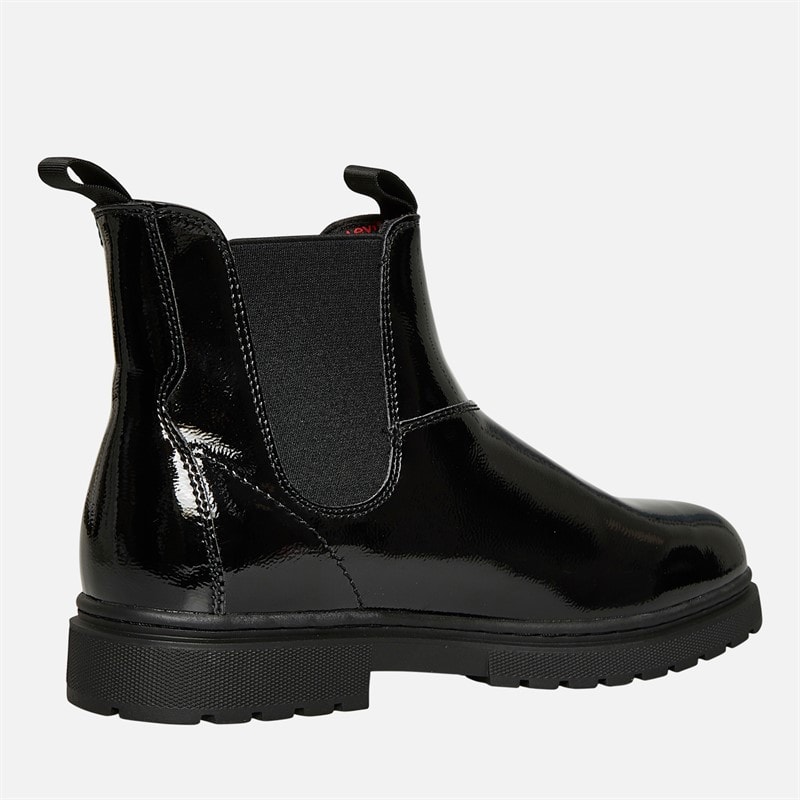 Levi's Junior Girls Oliver Chelsea Boots Black Shiny - Image 5