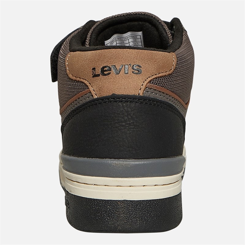 Levi's Boys Dereck Mid Trainers Black/Dark Taupe/Grey/Light Brown - Image 3