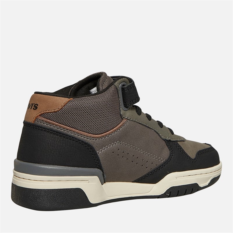 Levi's Boys Dereck Mid Trainers Black/Dark Taupe/Grey/Light Brown - Image 5