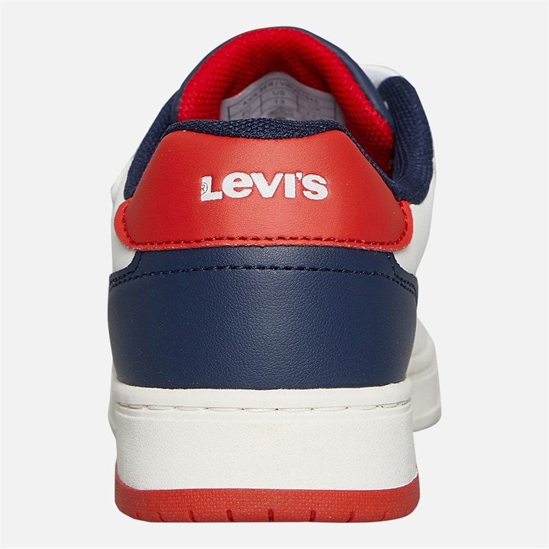 Levi's Boys Kick Ser Trainers Off White/Navy Off White/ Navy - Image 3