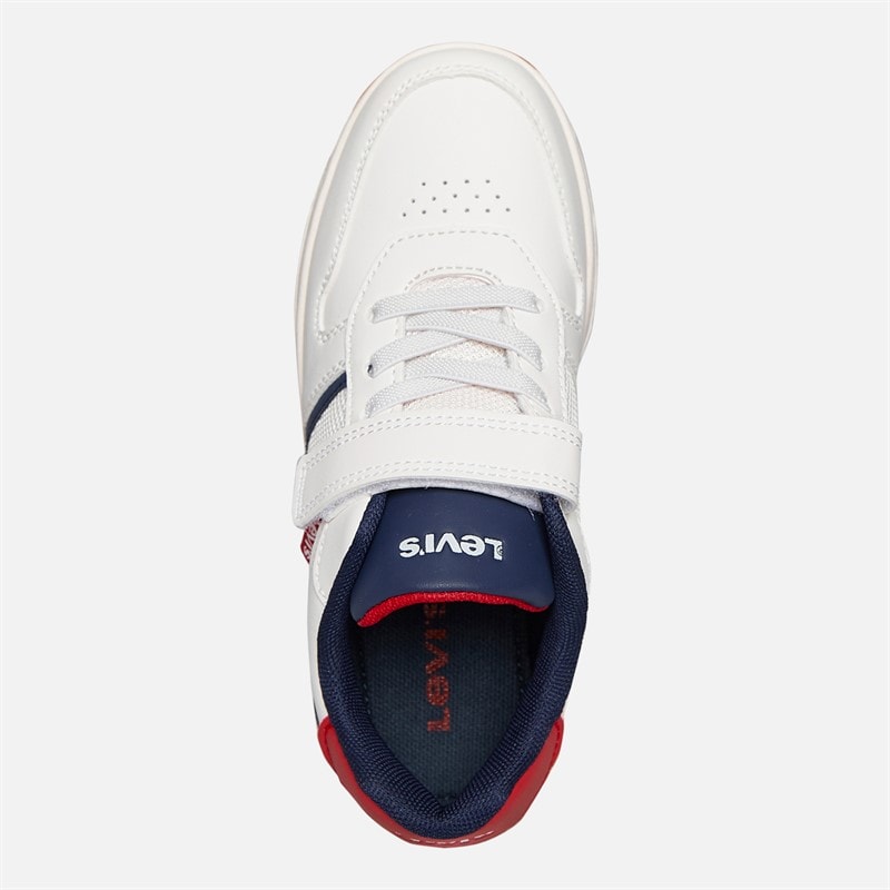 Levi's Boys Kick Ser Trainers Off White/Navy Off White/ Navy - Image 4