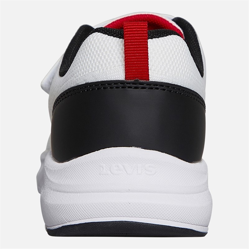 Levi's Boys Hudson Trainers White/Black/Red White/ Black/ Red - Image 3