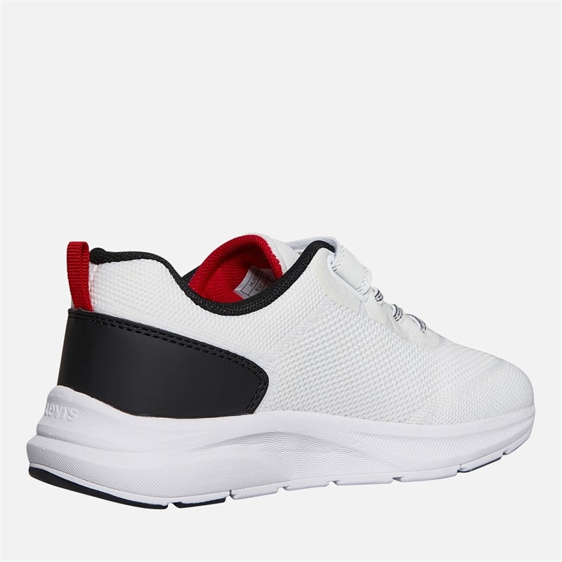 Levi's Boys Hudson Trainers White/Black/Red White/ Black/ Red - Image 5