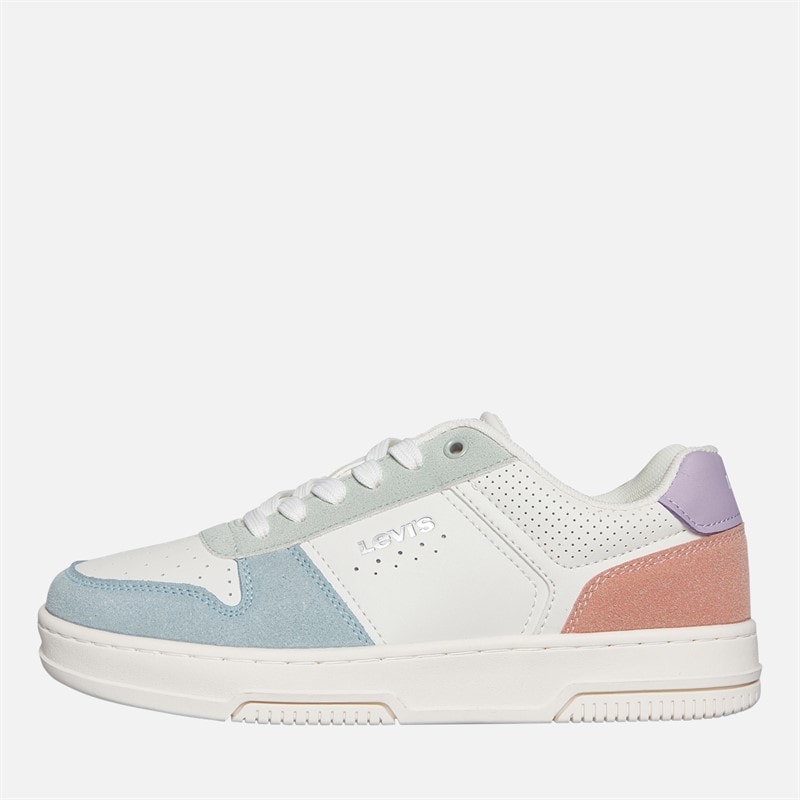 Levi's Junior Girls Maverick Trainers Off White/Blue Off White/ Blue - Image 1