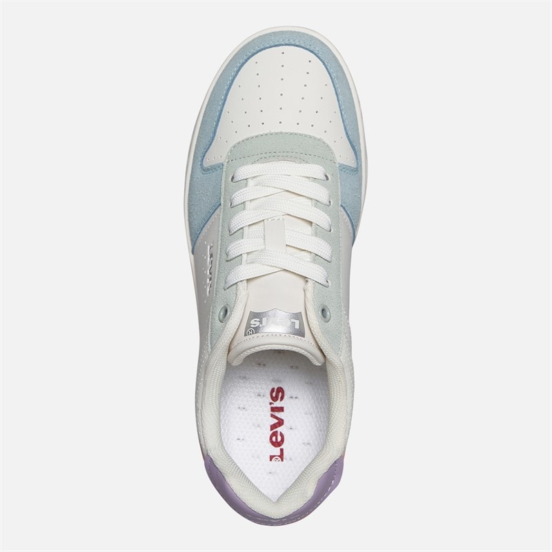 Levi's Junior Girls Maverick Trainers Off White/Blue Off White/ Blue - Image 4