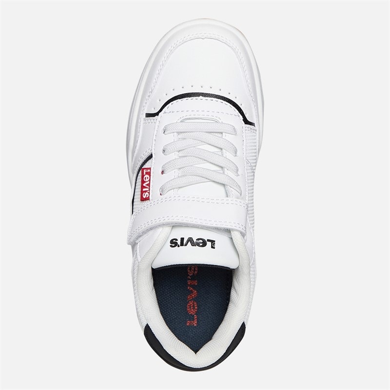 Levi's Boys John Ser Trainers White/Black White/ Black - Image 4