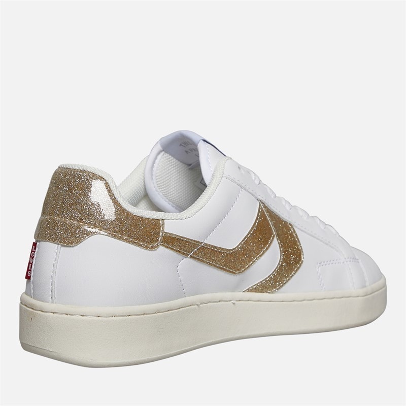 Levi's Junior Girls Swift JR Trainers White/Gold/Glitter White/ Gold/ Glitter - Image 5