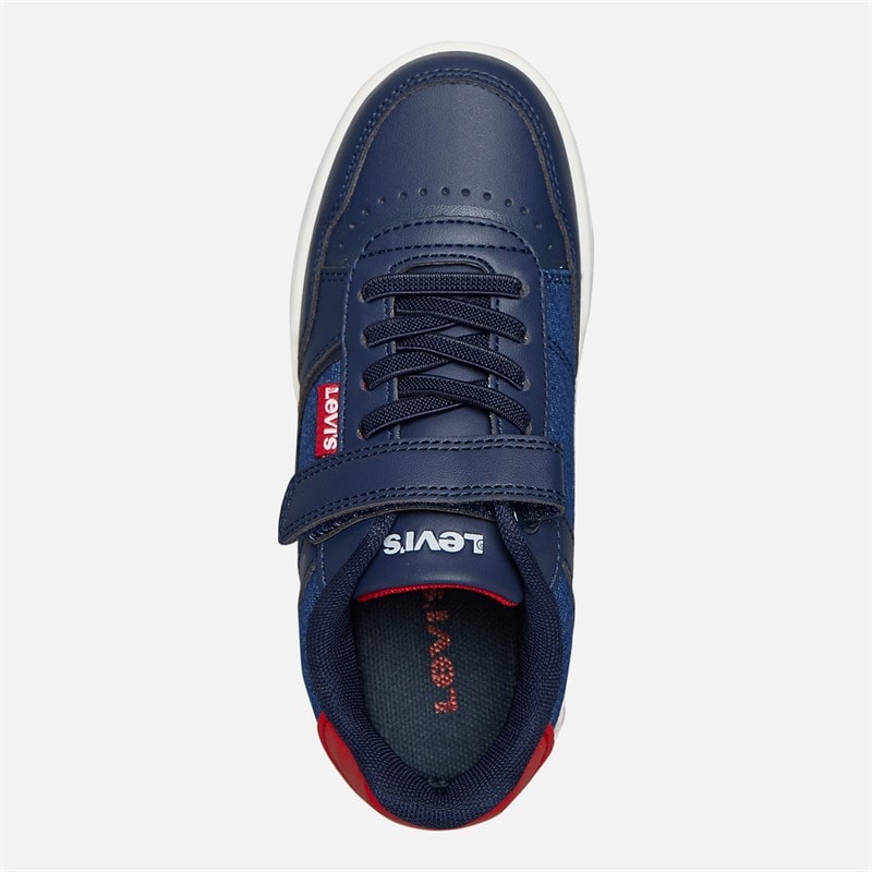 Levi's Boys John Ser Trainers Navy/Red Navy/ Red - Image 4