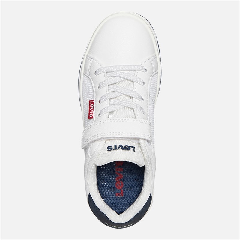 Levi's Boys Piper SR Trainers White/Navy White/ Navy - Image 4